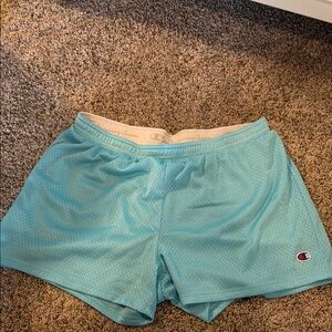 Champion Women's Light Blue Athletic Shorts